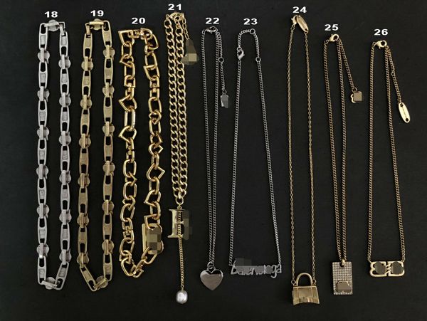 Mode Femmes Collier épais Classique B Lettre Pendentif Colliers 18K Or Hommes Saint Valentin Amour Cadeau Designer Bijoux Accessoires BBN6