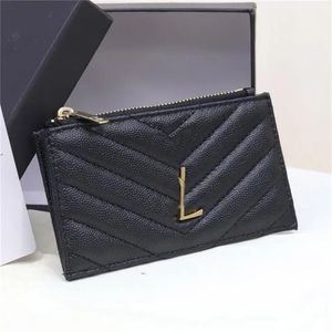 Mode Dames Portemonnee Leer Enkele Rits Heren Lange Vintage Visitekaarthouder Klassieke maïs portemonnees wallets338q