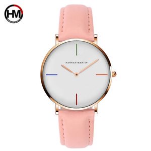 Mode Vrouwen Watch Japan Quartz Beweging Lederen Band Unieke Dames Geschenken Waterdicht Polshorloge Reloj Mujer Relogio Feminino 210527