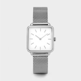 Moda Relógio Feminino Marca de Luxo Feminino Relógios Simples Relógio de Quartzo Pulseira de Aço Inoxidável Grátis Reloj Mujer Uhr