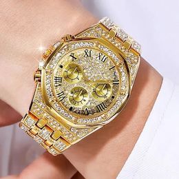 Fashion Femmes Watch with Diamond Watch Ladies Top Brand Luxury Ladies Bracelet pour femmes décontractées montres Crystal Relogio Feminino 240508