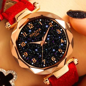 Fashion Women Watches 2021 Verkoop ster Sky Sky Dial Clock Luxe Rose Gold Dames Bracelet Quartz Pols Druppel polshorloges 269m 269m