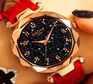 Fashion Women Watches 2021 Verkoop Star Sky Dial Clock Luxe Rose Gold Women039S Bracelet Quartz Pols Drop polshorloges6164110