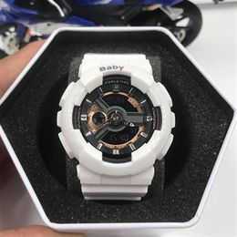 Mode femmes montres bébé sport numérique LED concepteur fille Autolight étanche étudiant marque militaire montre avec box263H