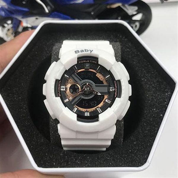 Mode femmes montres bébé sport numérique LED concepteur fille Autolight étanche étudiant marque militaire montre avec box254S