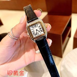 Fashion Women Watches lederen band Quartz Beweging Jurk