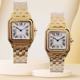 Mode dameshorloges quartz uurwerk gouden rosé gouden horloge dame vierkante tank roestvrijstalen kast originele sluiting analoog casual polshorloge mechanisch horloge