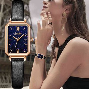 Mode Dames Horloges Topmerk Luxe Dames Armband Horloge Waterdicht Womens Quartz Polshorloge Square Clock Relogio Feminino 210517