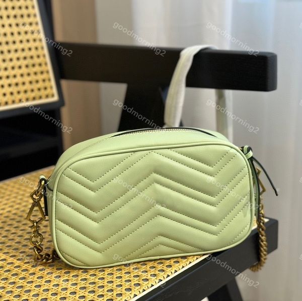 Mode femmes sac 2023 Matcha vert cuir caméra sacs en forme de V couture design portefeuille moyen Cross Body Messenger sac à bandoulière face aux dames