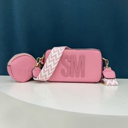 Fashion Womens Camera Bolsa de moda Carta personalizada SM Color sólido Bolsas cuadradas pequeñas para Damas Handheld Crossbody Bags