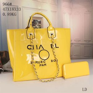 Moda para mujer CC Pearl Bag Diseñador Cadena de viaje Bolsa de hombro Impresión Lino Monedero Lienzo Bolso de lujo Bolsa Playa Compras Crossbody BagDesigner Style