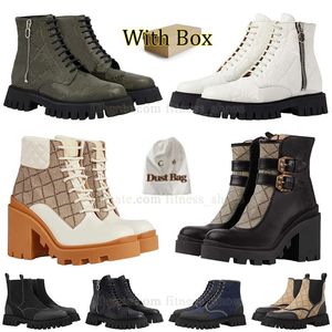 Mode Dames Martin Laarzen Hoge hak Woestijnlaars Vintage print Jacquard Textiel Klassiek Veterlaars Combat laars Rubberen laars Rits Leren laars Platform Snowboots