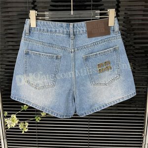 Mode Dames Mini Jeans Korte Broek Jeans Ontwerp Terug Geborduurde Letter Mini Shorts Casual Denim Broekkleding