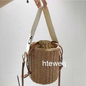 Mode dames stro weven emmerzakken letter afdrukken ontwerper crossbody tas handtassen