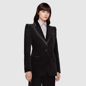 mode femmes costumes vêtements de créateurs blazers printemps nouveaux ensembles de velours sortis A73