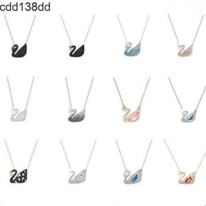 Mode dames zwaan kloppen hart diamant hanger ketting 14k gouden zwaan designer ketting ins stijl ketting emotionele cadeau sieraden voor vrouwen uitdrukken hun liefde