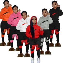 Mode Frauen Trainingsanzug Frauen Zwei Stück Sets Stylist Kausalen Hoodie Kleidung Stylist Casual Sport Set Langarm N99