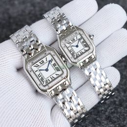 Montre de mode pour femme carrée romaine de luxe montre de créateur mouvement à quartz montre pour femme de haute qualité en acier inoxydable montre de couple cadeau de luxe