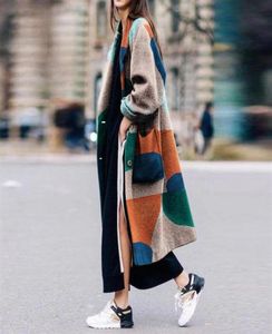 Fashion Womens Winter Sweater épais Design de créateur chaud de conception de laine Xlong Mélangue en laine faussewear outer-toliser en peluche en peluche Cas4323372
