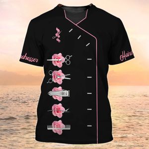 Vêtements de travail de mode T-shirts personnalisés pour hommes et femmes Impression 3D Chefs à manches courtes Personnalisation amusante Hauts vintage 240313