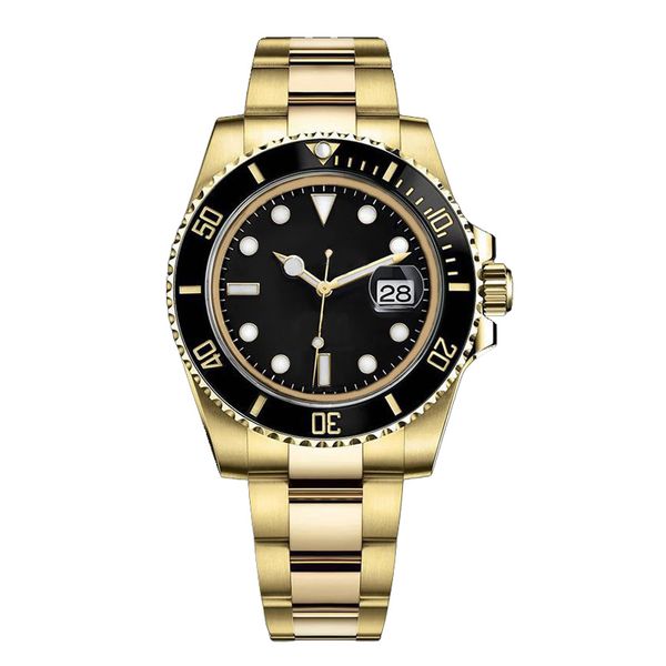 Reloj de pulsera de moda Reloj de lujo 40 mm Mecánico 904L Cadena de acero Zafiro Resistente al agua Función de brillo nocturno Relojes de movimiento AAA 8215 Relojes de alta calidad