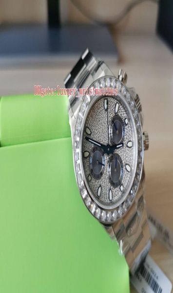 Muñeca de moda Cosmoggráfico JH 116576TBR 116576 40 mm Diamante inoxidable ETA Movimiento CAL4130 Reloj de hombre mecánico automático 9600222