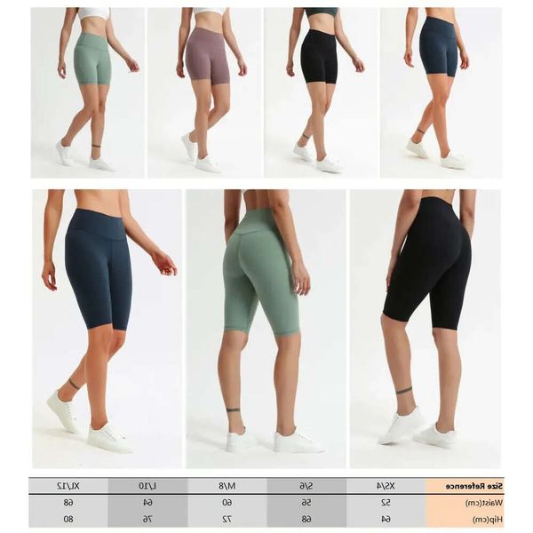 Mode Yoga Vêtements Slim Yoga Shorts Outfit Pantalon Cuisse Designer Taille Haute Femmes Entraînement Gym Porter Couleur Unique Sport Élastique Fitness 62