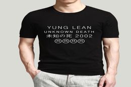 Moda YUNG LEAN MUERTE DESCONOCIDA Chicos tristes Imprimir Camisetas Hombres Casual Algodón Manga corta Camiseta de verano Hip Hop OCuello Camisetas 5490996