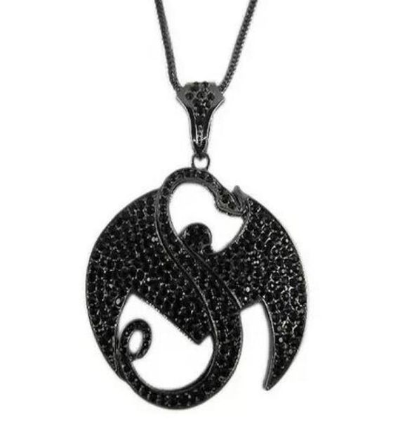 Fashion Zinc Alloy Hiphop Strange Music Jewelry Pendant Collier Iced Out Strange Music Bling Pendentif avec entièrement en strass Drop8869830