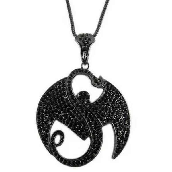 Mode - alliage de zinc HIPHOP Strange Music Jewelry Pendentif Collier glacé Strange Music Bling Pendentif avec entièrement en strass drop258v