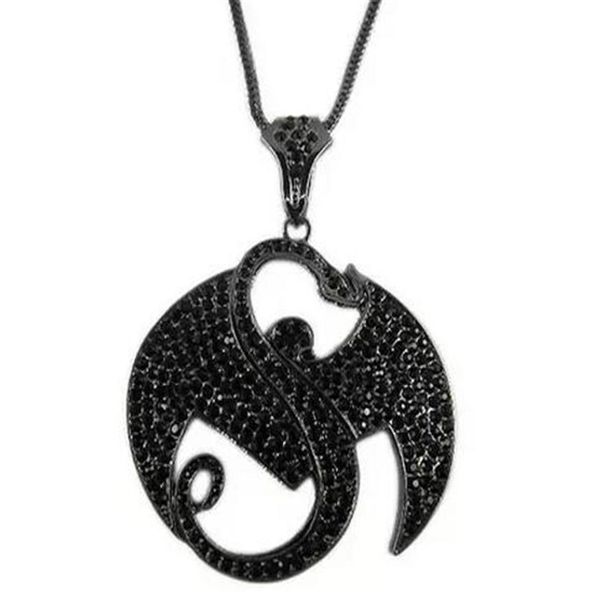 Moda: aleación de zinc HIPHOP Strange Music Jewelry Colgante Collar helado Strange Music Bling Colgante con diamantes de imitación drop259s