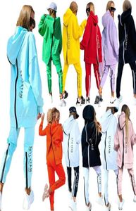Fashion Zipper Hoodies et long pant à deux pices sets Swetswets for Women Tracksuit Jogging Suit Streetwear Running Sportswear217Q8903985