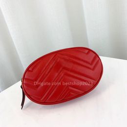 Sac de taille à fermeture éclair, Mini sac à main de styliste, sac à bandoulière de luxe, sac à main ovale en cuir, motif de cœur d'amour