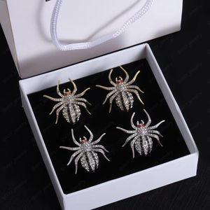 Pendientes de diseño de lujo con araña de circonio a la moda para mujer, joyería de regalo para novia y boda para el día de San Valentín