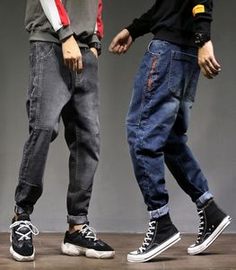Fashion2019 High Street Fashion Men Jeans Pantalons harem en forme en vrac Jeans Jogger Hip Hop Jogger pour hommes Pan9603256