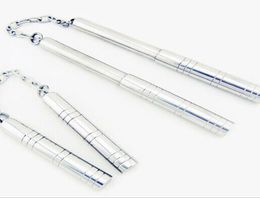 Fashion2022 Nunchakus All en acier inoxydable télescopique portable nunchaku deux bâtons avec sac de bâtons haut de gamme Boutique8122637