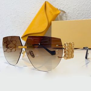 Fashiona frameloze zonnebril voor mannen en vrouwen luxueuze oversized frame glazen hoogwaardige buitenzoningen met originele doos