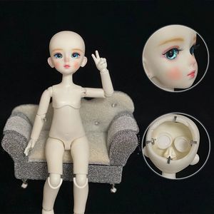 Face 1/6 BJD Doll avec maquillage 30cm Doll Connecteur mécanique Open tête diy poupée enfant poupée