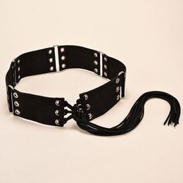 Cintura para mujeres de combate de moda con cintura con cintura de pelaje largo de pelaje