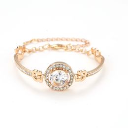 Pulseras de circón modernas y populares, pulseras de diamantes brillantes femeninas y versátiles, joyería de pulsera de diamantes de alta gama