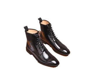 Chaussures courtes en cuir pour hommes, à la mode et à la mode, assorties avant et arrière, talon bas, trois options de couleurs, noir, bleu, rouge