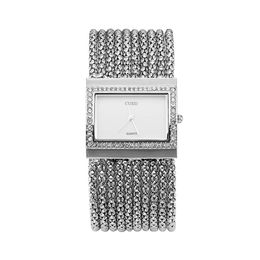 Montre de luxe de haute qualité pour femmes, à la mode et à la mode, avec grand cadran carré et grande montre-bracelet