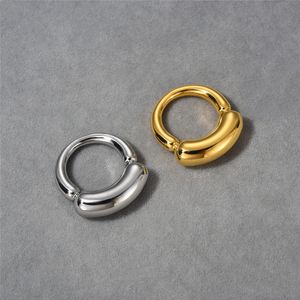 Modieuze en unieke persoonlijkheidsring Messing verguld met 18k echt goud Europese en Amerikaanse niche-ontwerp Gevoel Eenvoudig temperament Veelzijdige ring