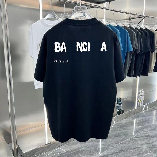 À la mode Noir Blanc Designer de T-shirt Marque Imprimé Lettre Vêtements À Manches Courtes Printemps Eté Marée Hommes et Femmes Code Européen Tops