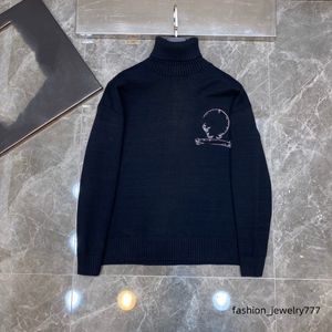 Moda CH hombres suéter de alta calidad otoño invierno nueva mezcla de lana de punto suéteres de cuello alto cardigan vestido de diseñador versátil hombres polo ropa regalos del festival