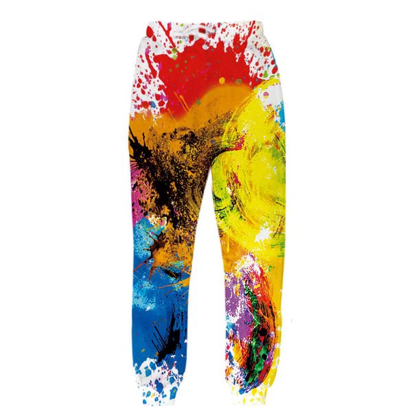 Pantalon sanitaire à pigments de sept couleurs imprimé numérique à la mode, jambe droite pour hommes et femmes, Long, ample et décontracté