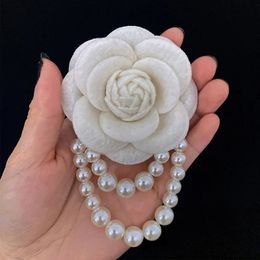 Broche de té de tela de moda broche perla broche de joyería de moda broche camisa para mujeres accesorios de cuello 2312222