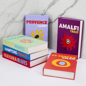 Los libros falsos de moda se pueden abrir en una caja para guardar decoraciones plegables para la sala de estar, mesas de café, clubes, accesorios, decoraciones y libros.