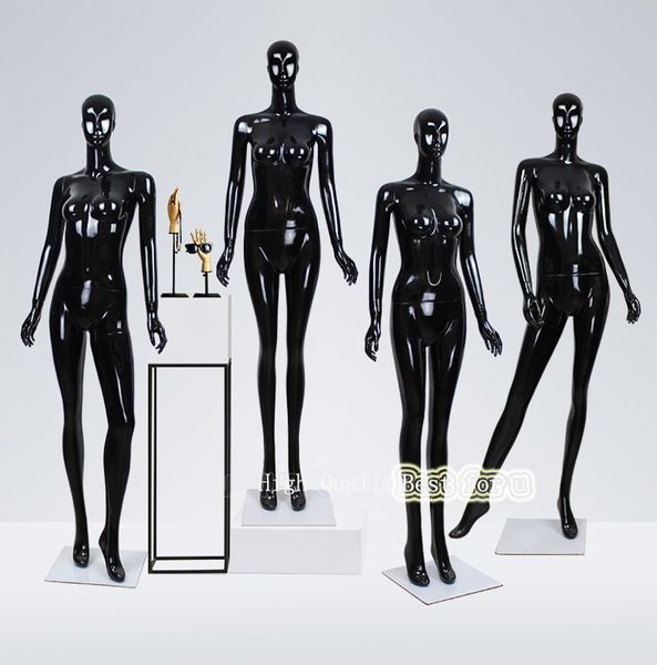 Mannequin noir brillant à la mode pour femme, corps complet, modèle noir en vente