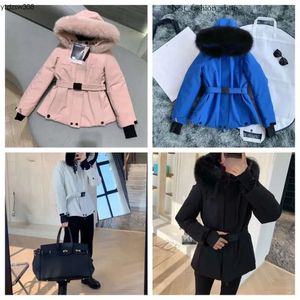 Moda Francia Monclair Chaqueta Mon Dersigner Abrigo canadiense para mujer Ropa de abrigo Traje de esquí Cuello de piel de zorro A prueba de viento y nieve Promoción de invierno Envío gratis 554